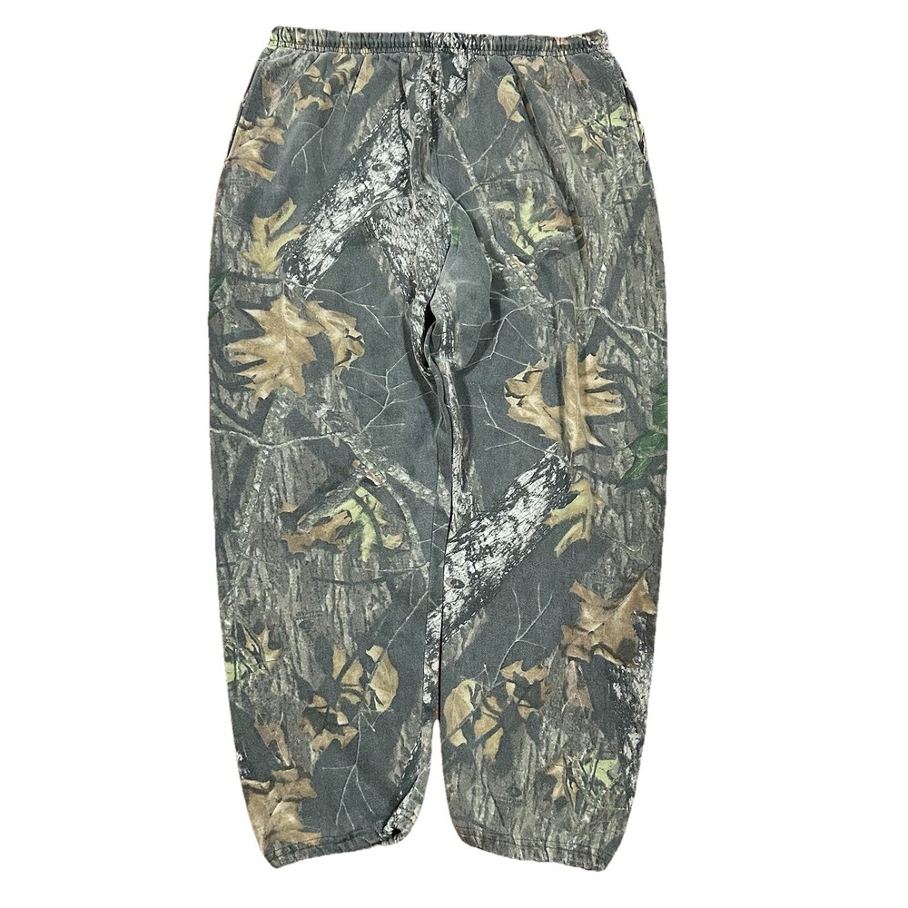 Vintage Field Staff Mossy Oak Break Up Camo Sweatpants Drawstring Men's Size 2XL